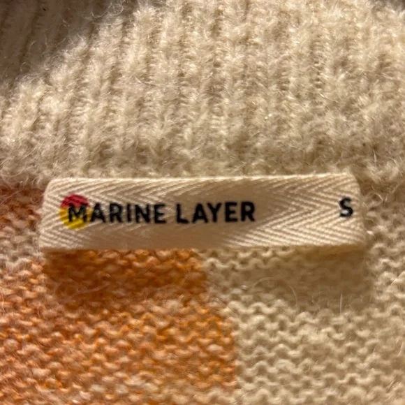 Marine Layer Orange and Cream Floral Sweater - Picture 3 of 5